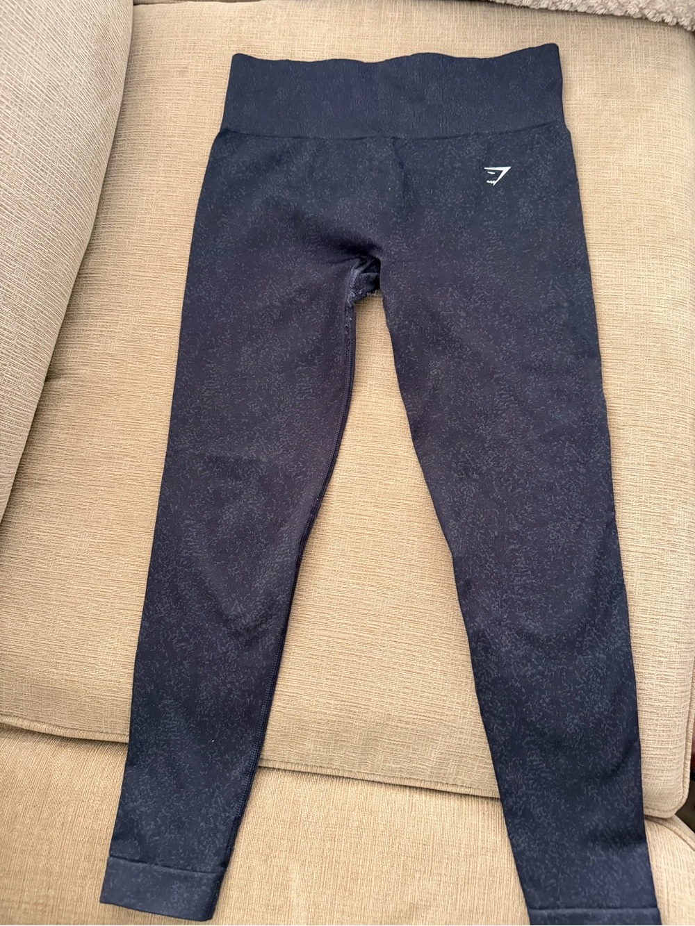 Gymshark Black High-Waist Leggings with Subtle Heather